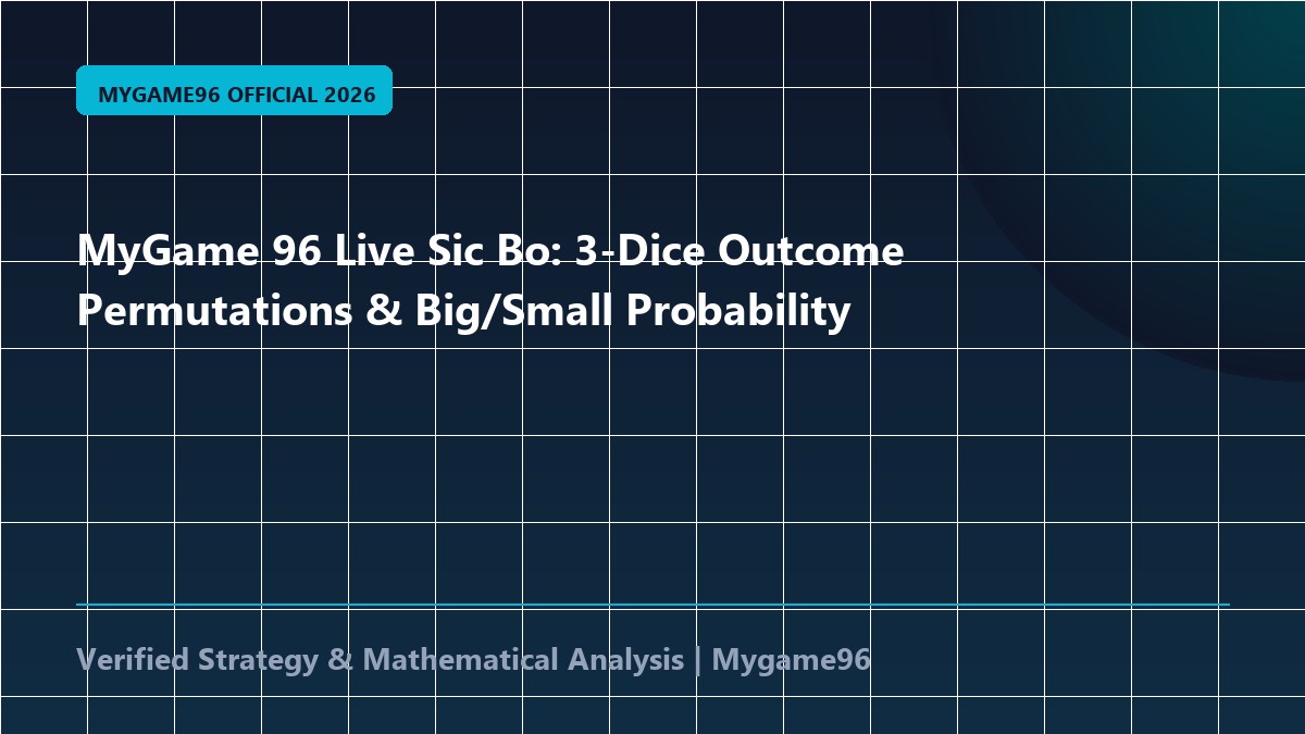MyGame 96 Live Sic Bo: 3-Dice Outcome Permutations & Big/Small Probability